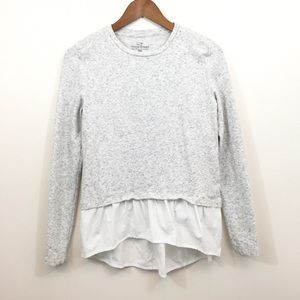 Vineyard Vines Gray White Layered Look Sweatshirt